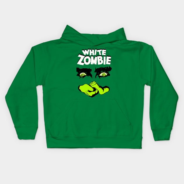 White Zombie Kids Hoodie by GuitarManArts